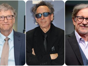 Bill Gates, Tim Burton y Steven Spielberg (de izquierda a derecha)