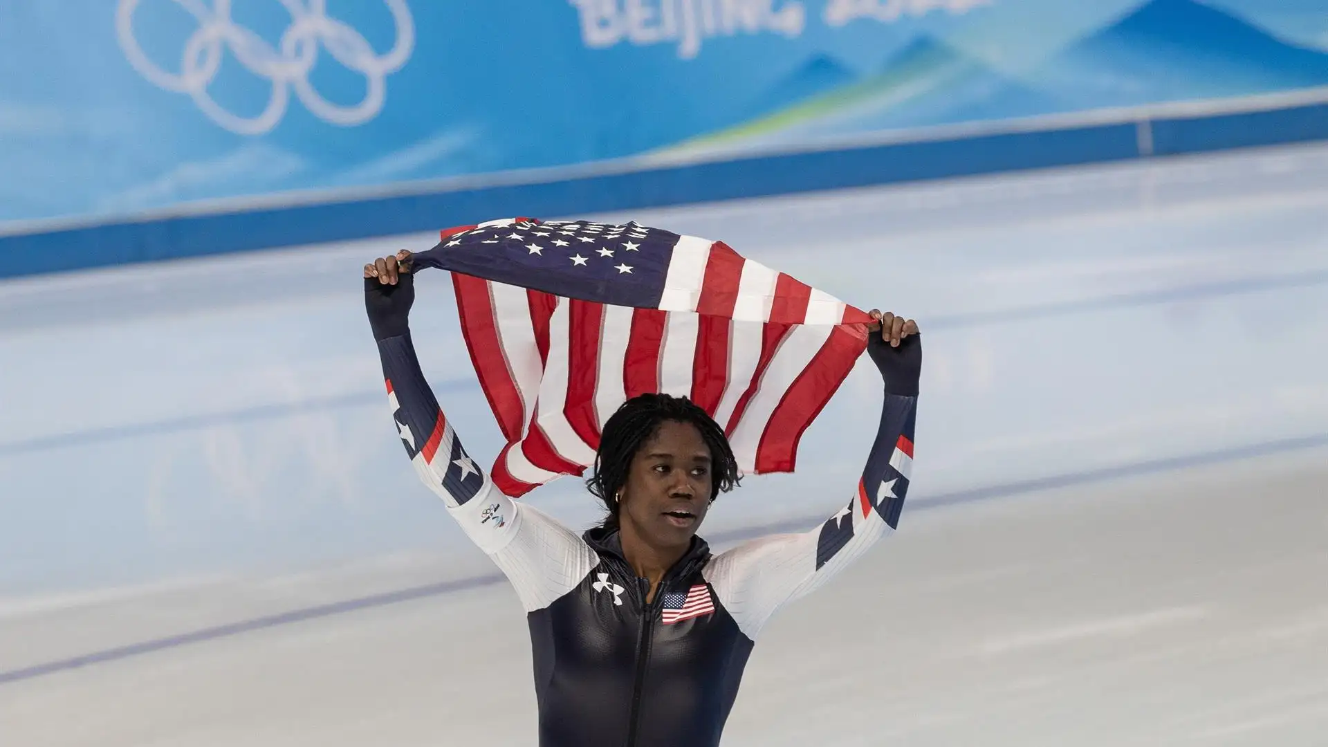 Erin Jackson, tras ganar en los Juegos Olímpicos Beijing 2022 Erin Jackson, tras ganar en los Juegos Olímpicos Beijing 2022