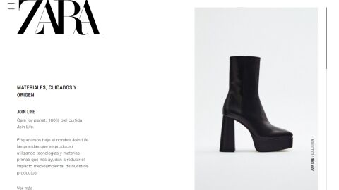 Botín piel plataforma Zara