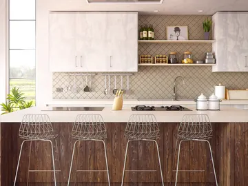 Cocina con baldosas Cocina con baldosas