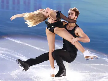 Gabriella Papadakis y Guillaume Cizeron en una competición en Barcelona Gabriella Papadakis y Guillaume Cizeron en una competición en Barcelona