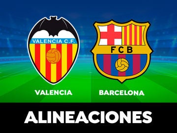 Alineación del Barcelona contra el Valencia en el partido de la Liga 