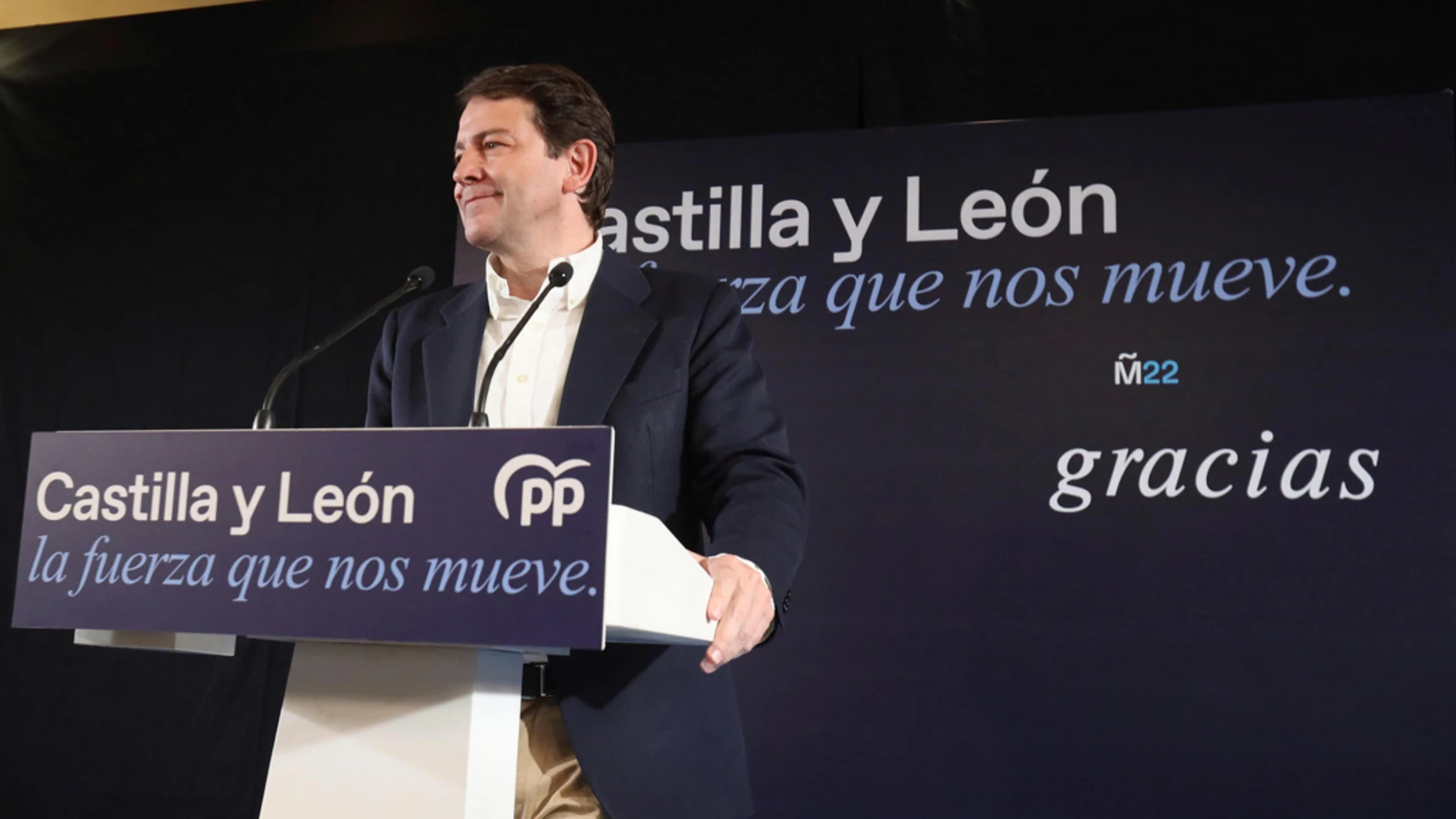 El candidato del PP a la Presidencia de la Junta de Castilla y León, Alfonso Fernández Mañueco