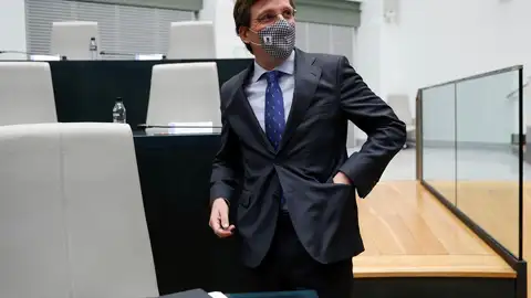 El alcalde de Madrid, José Luis Martínez-Almeida, en el Pleno El alcalde de Madrid, José Luis Martínez-Almeida, en el Pleno