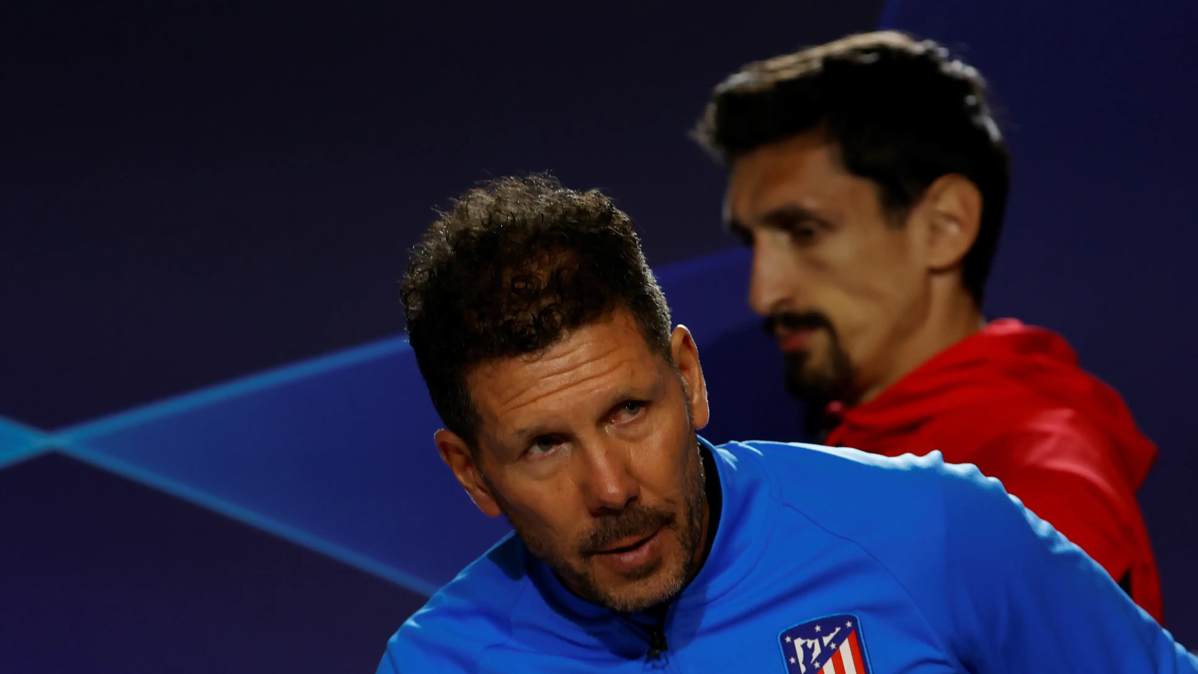 Diego Simeone en rueda de prensa en el Wanda Metropolitano Diego Simeone en rueda de prensa en el Wanda Metropolitano