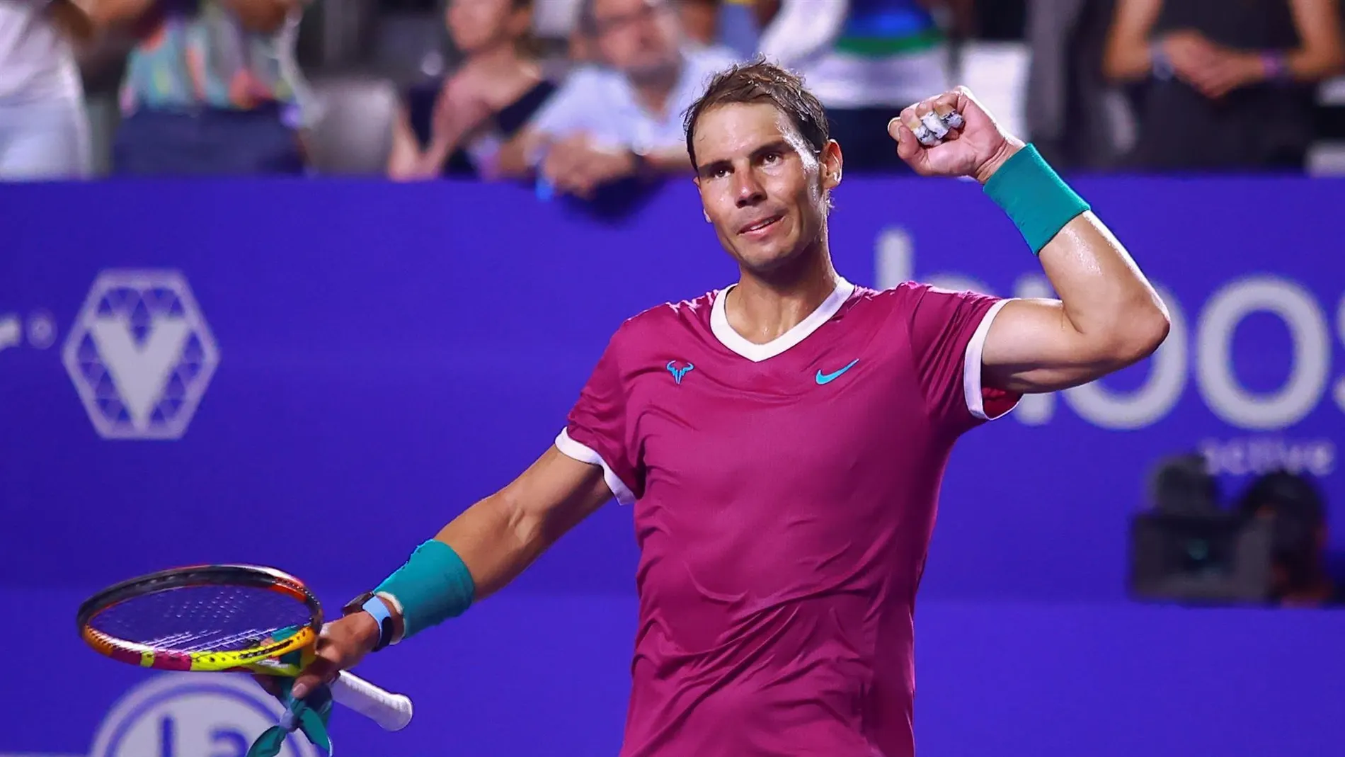 Rafa Nadal celebra su victoria ante Kudla
