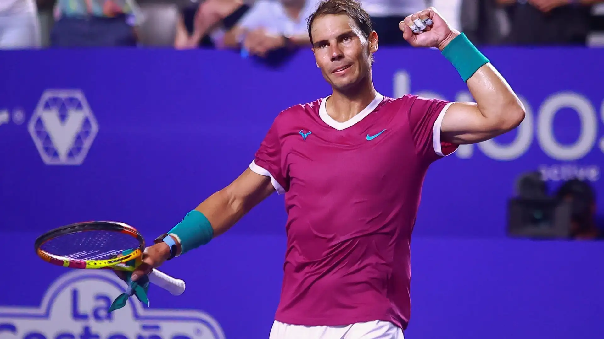 Rafa Nadal celebra su victoria ante Kudla Rafa Nadal celebra su victoria ante Kudla