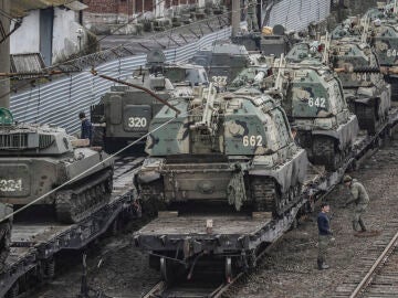 Carros blindados del ejército ruso