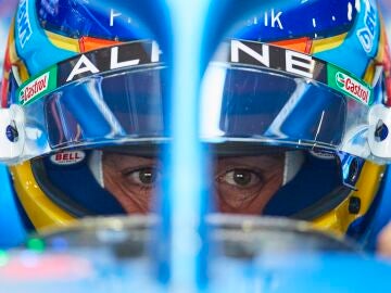 Fernando Alonso, en los test de F1