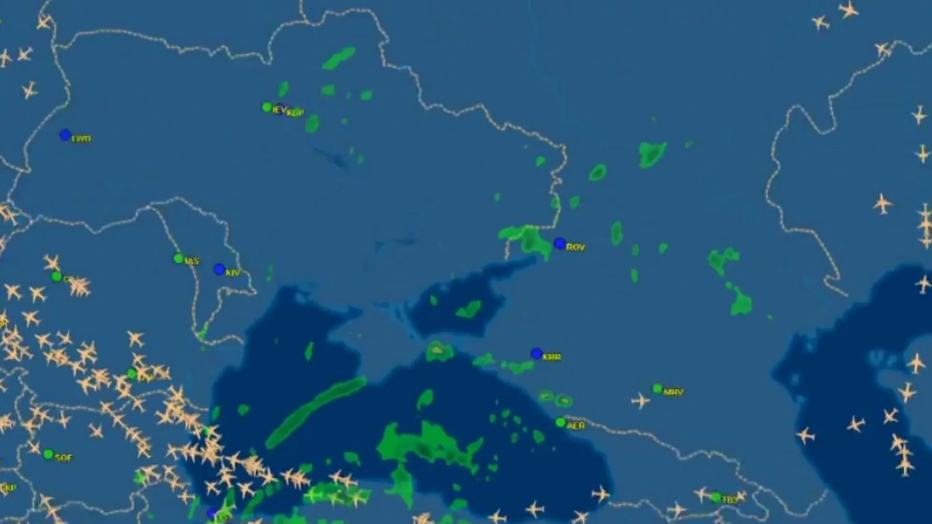 El espacio aéreo de Ucrania cerrado