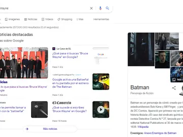 Buscar 'Bruce Wayne' en Google Buscar 'Bruce Wayne' en Google