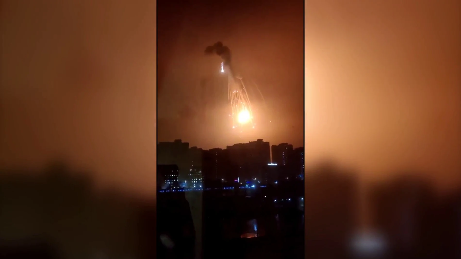 Las imágenes de las potentes explosiones en Kiev provocadas por el bombardeo ruso