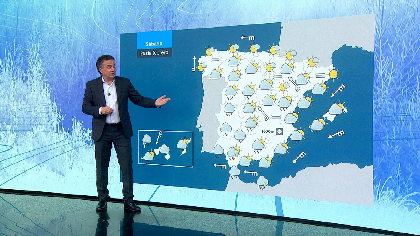Roberto Brasero ofrece la previsi&oacute;n meteorol&oacute;gica de este viernes 25 de febrero
