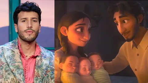 Montaje de Sebastián Yatra y escena de 'Encanto' Montaje de Sebastián Yatra y escena de 'Encanto'