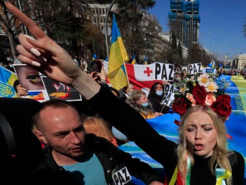 Concentración en Madrid contra la invasión rusa en Ucrania Concentración en Madrid contra la invasión rusa en Ucrania