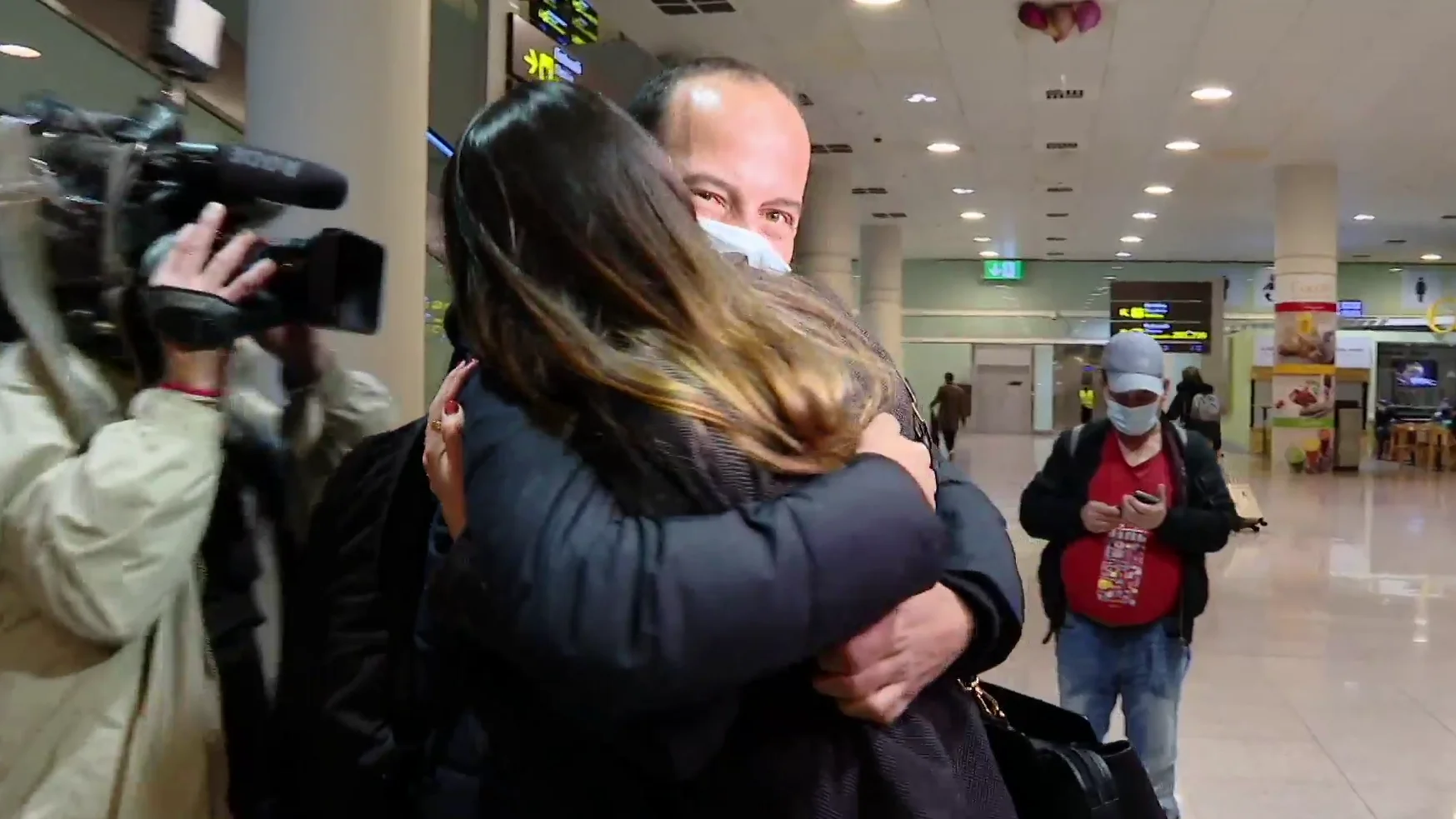 Lluís Cortés, a su llegada al aeropuerto Lluís Cortés, a su llegada al aeropuerto