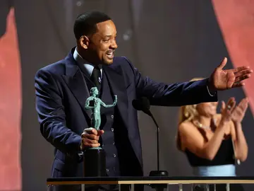Will Smith al recibir el SAG Award Will Smith al recibir el SAG Award