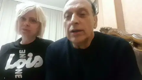 Luis Delgado y su mujer Svetlana Luis Delgado y su mujer Svetlana