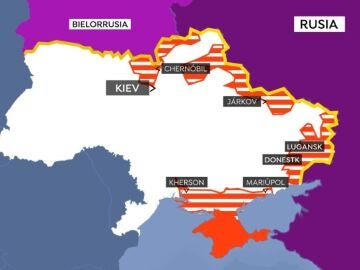 El mapa de la ofensiva rusa
