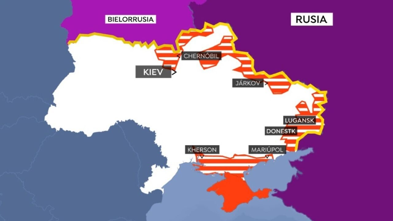 El Mapa Del Avance De La Invasión Rusa En Ucrania