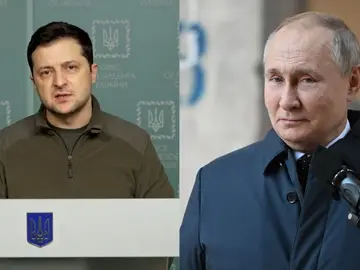 Volodímir Zelenski y Vladimir Putin Volodímir Zelenski y Vladimir Putin