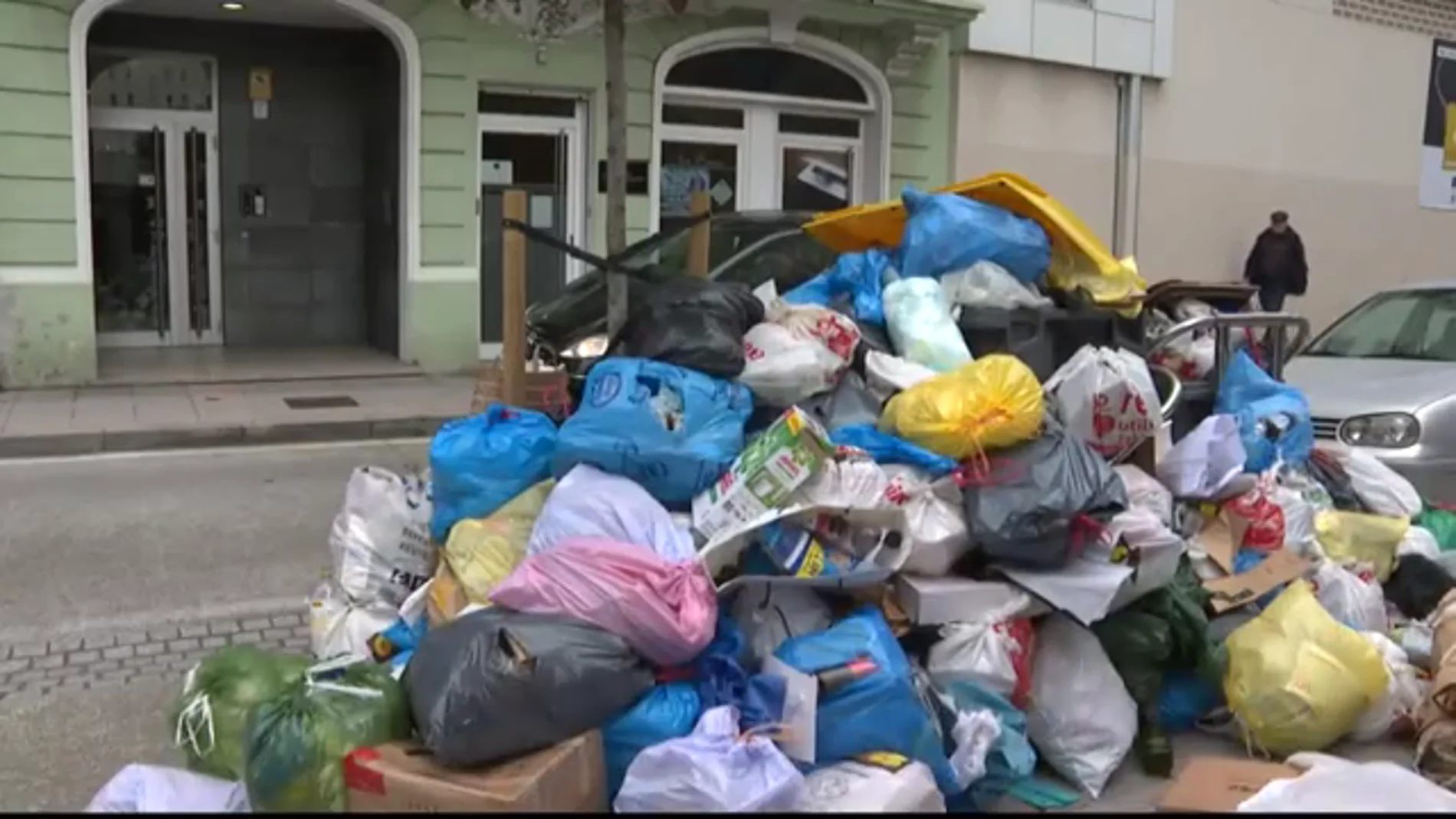 Basuras acumuladas en A Coruña