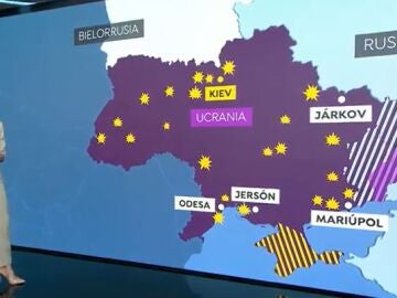 Ciudades ucranianas bombardeadas