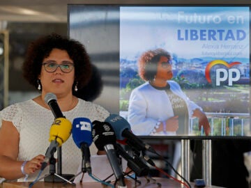 Alexia Herranz durante la presentación de su precandidatura a la presidencia del PP