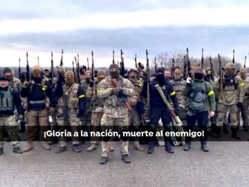 Voluntarios del ejército de Ucrania