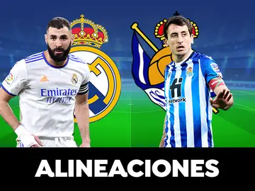 Alineación del Real Madrid contra la Real Sociedad en el partido de Liga Alineación del Real Madrid contra la Real Sociedad en el partido de Liga