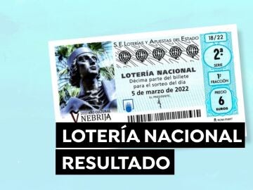 Sorteo Lotería Nacional, en directo, hoy sábado 5 de marzo