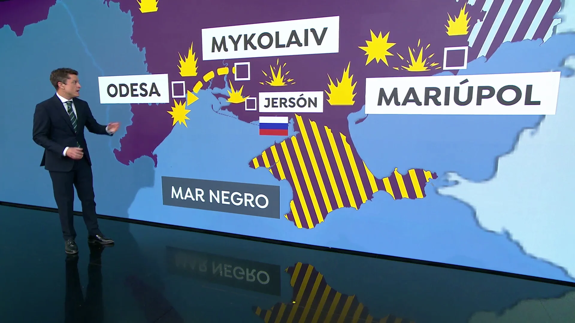 El mapa del asedio a Ucrania en el d&iacute;a 12 de guerra con Rusia
