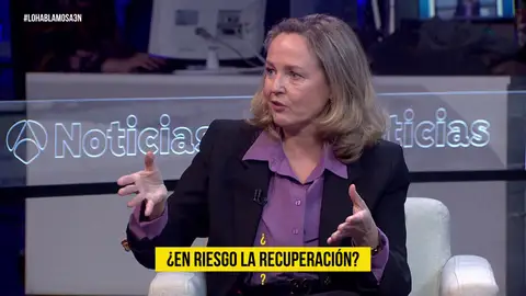 Nadia Calviño, en '¿Lo hablamos?': "La recuperación económica se ralentiza, pero no está en riesgo" Nadia Calviño, en '¿Lo hablamos?': "La recuperación económica se ralentiza, pero no está en riesgo"