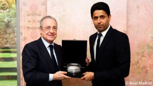 Florentino P&eacute;rez y Al-Khelaifi en Madrid