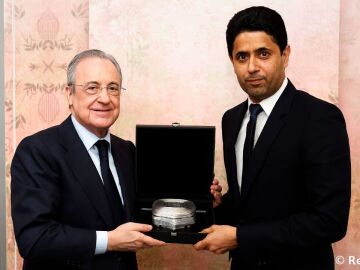 Florentino Pérez y Al-Khelaifi en Madrid