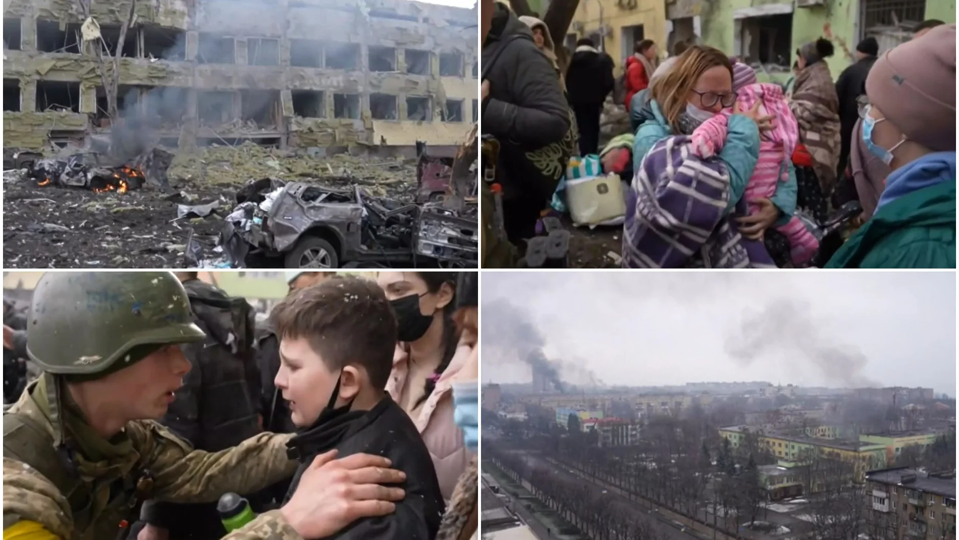 El escalofriante vídeo que muestra como las tropas rusas destruyen un hospital infantil en Mariúpol