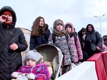 Refugiados que huyen de la guerra en Ucrania