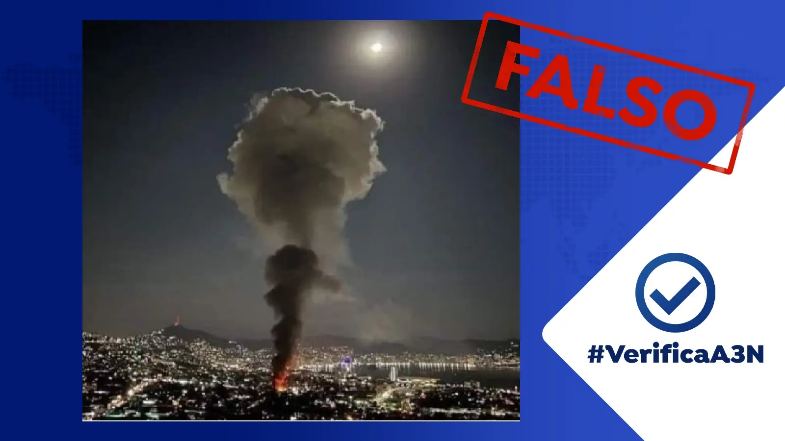 La humeda 'fake' de Mari&uacute;pol: es un incendio en Acapulco