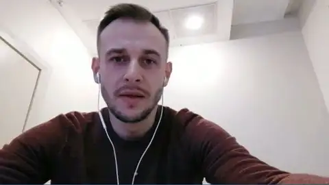 Serguei, voluntario en Kiev Serguei, voluntario en Kiev