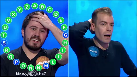 El empate más raro en la historia de ‘Pasapalabra’: Jaime y Orestes igualan en despistes en ‘El Rosco’ Mejores momentos | 10 de marzo