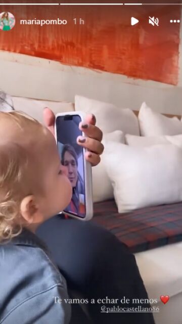 Martín manda un beso a su padre, Pablo Castellano
