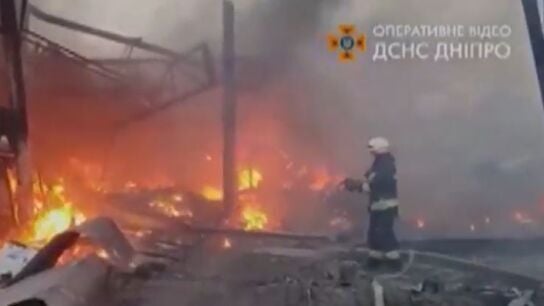 Bombardeo en Dnipro, cerca de una guarderia