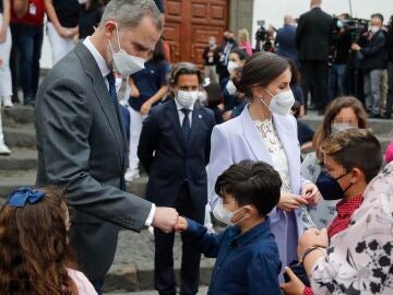 Acto de homenaje al pueblo de La Palma por su conducta ejemplar