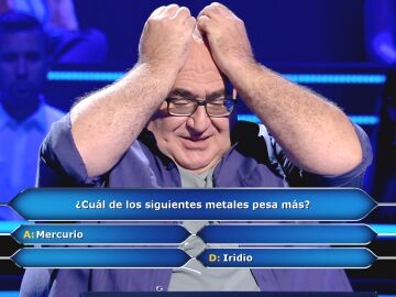 La química se convierte en el problema más pesado de Pep Burillo en ‘¿Quién quiere ser millonario?’ 