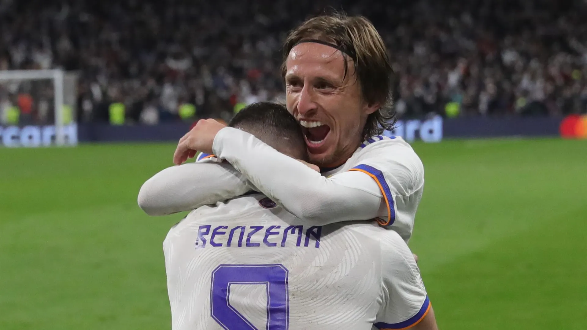 Modric, en el partido contra el PSG