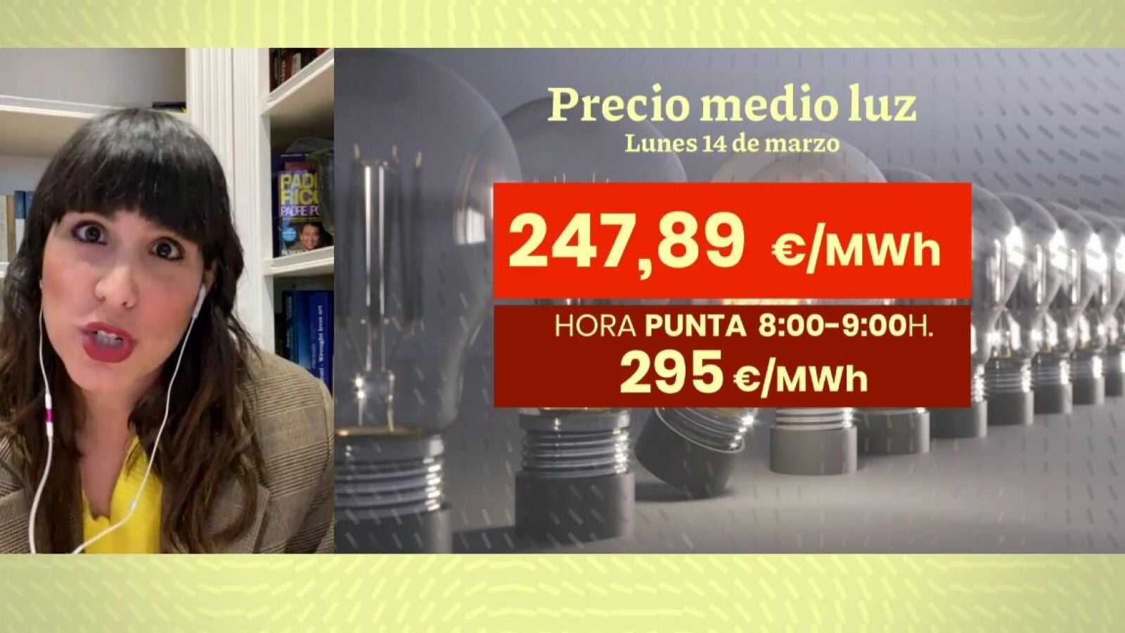 La economista Sara Muñoz apunta que es Europa quien tiene que fijar la bajada de precios de la electricidad