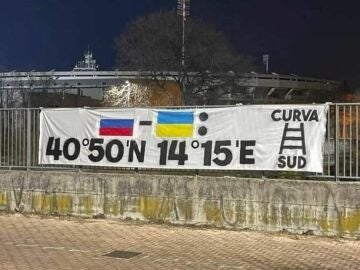 La polémica pancarta de la Curva Sud