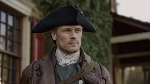 Sam Heughan como Jamie Fraser en 'Outlander'