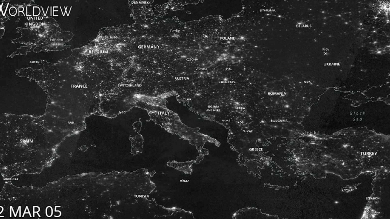 Imagen de Ucrania desde el espacio Imagen de Ucrania desde el espacio