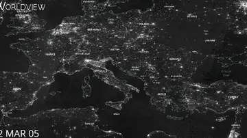 Imagen de Europa desde el espacio el 5 de marzo de 2022